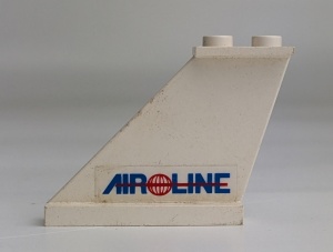 2340pb029L-1G Staart groot AIR LINE LINKS (sticker) wit gebruikt *1D041