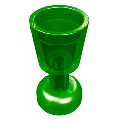 2343-20G Bokaal transparant groen gebruikt *1E015