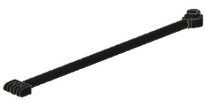 2375-11G Scharnier lengte 12 twee en drie vingers, pantograafhouder zwart gebruikt * - Img 1