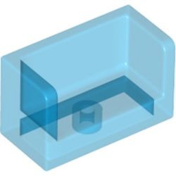 23969-14 Paneel 1x1x2 bankje met zijkanten transparant donkerblauw NIEUW *1L0000