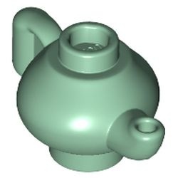 23986-48 Theepot oosters groen, zandkleurig NIEUW *0L0000