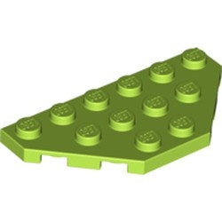 2419-34 Platte plaat 3x6 twee afgekapte hoeken lime NIEUW *5A015