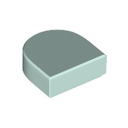24246-152 Tegel 1x2 halve circel (Stadium) aqua, licht NIEUW *5A077