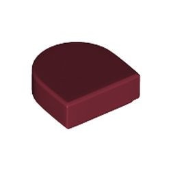 24246-59 Tegel 1x2 halve circel (Stadium) rood, donker NIEUW *5A077