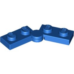 2429c01-7 Scharnierplaat 1x4 compleet (horizontaal 2 x 1x2) blauw NIEUW *1B300