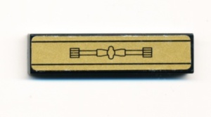 2431pb072-11G Tegel 1x4 gouden paneel (Sticker) zwart gebruikt *5t04-08