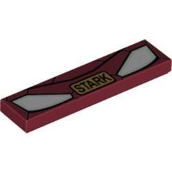 2431pb407-59 Tegel 1x4 Iron Mask en STARK rood, donker NIEUW *0K000