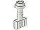 2433-1G Scharnier met drie vingers en stop wit gebruikt *6K2