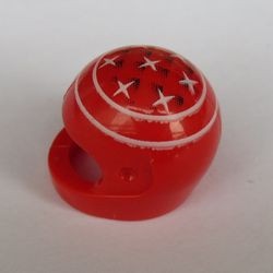 2446pb20-5 Helm met circel met witte sterren rood NIEUW *0L0000