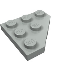 2450-9 Platte plaat 3x3 afgekapte hoek lichtgrijs (klassiek) NIEUW *5A017