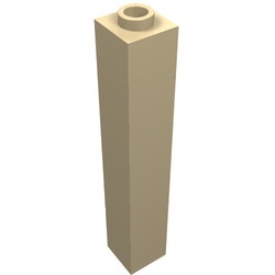 2453a-2 Steen 1x1x5 OPEN nop crème NIEUW *5K0000