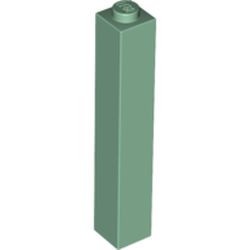 2453b-48G Steen 1x1x5 DICHTE nop groen, zandkleurig gebruikt *1D004