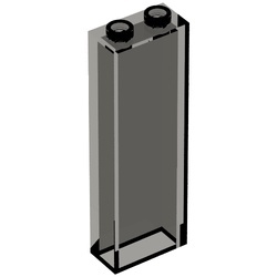 2454-13G Steen 1x2x5 transparant bruin (kleurnaam was: trans ZWART) gebruikt *1D005
