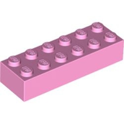 2456-104 Steen 2x6 roze, helder NIEUW *5K0000