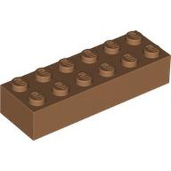 2456-150 Steen 2x6 caramel, midden NIEUW *5K0000