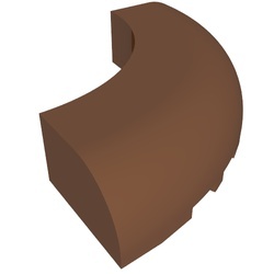 24599-88 Steen 5x5x1 gebogen (Macaroni) bruin, roodachtig NIEUW *
