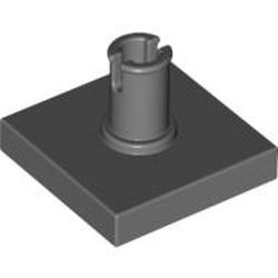 2460-85G Tegel 2x2 met pin grijs, donker (blauwachtig) gebruikt *1L326
