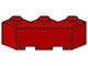 2462-5G Steen 3x3 facet rood gebruikt *1R014