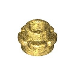 24866-115 Bloem- Platte plaat 1x1 bloem VIJF blaadjes goud, parel NIEUW *5C077