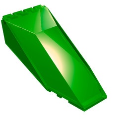 2507-20G Cockpit glas 10x4x2 1/3 transparant groen gebruikt *1C010