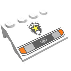 2513px2-1G Spatbord 3x4 koplampen en politie badge wit gebruikt *5S069