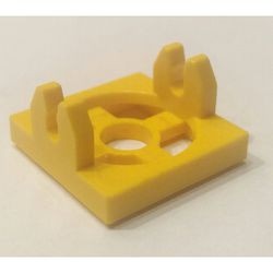 2609-3G Platte plaat 2x2- magneethouder BODEM zonder noppen geel gebruikt *1D000