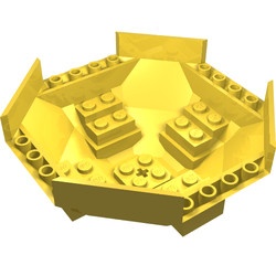 2618-3G Cockpit 10x10x4 met asgat (PAKKETPOST) geel gebruikt *