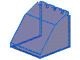 2620-14G Ruit 4x4x3 (hoog, knik, scharnierend boven) transparant donkerblauw gebruikt *1C017 - Img 2