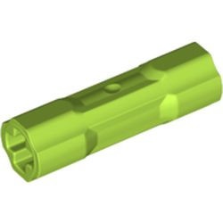 26287-34 Technic, As koppelaar lengte 3 (buis) midden rond, einden ribbels lime NIEUW *1A074