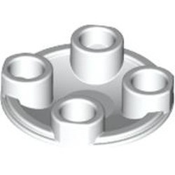 2654-1G Platteronde 2x2 rond afgeronde bodem wit gebruikt *1B336