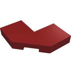 27263-59 Tegel 2x2 facet (hap uit hoek) rood, donker NIEUW *5A076