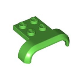 28326-36 Spatbord recht met gebogen kanten, plaat 2x2 groen, helder NIEUW *0B001