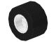30027ac01-1G Wiel klein 8x9mm breed rond gat met band (Slick) wit gebruikt *5W000