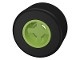 30027bc01-34G Wiel klein 8x9mm breed asgat met band (Slick) lime gebruikt *5W000