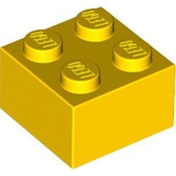 3003-3G Steen 2x2 geel gebruikt *1A050