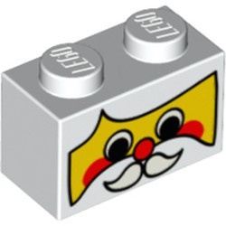 3004px20-1 Steen 1x2 opdruk kat wit NIEUW *0K000