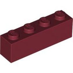 3010-59 Steen 1x4 rood, donker NIEUW *5K0000