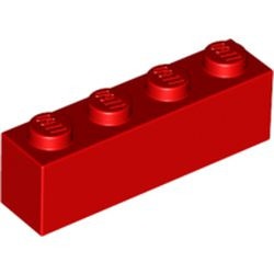 3010-5G Steen 1x4 rood gebruikt *1A018