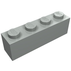 3010-9 Steen 1x4 lichtgrijs (klassiek) NIEUW *5K0000