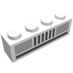 3010p08-1G Steen 1x4 koplampen wit gebruikt *5V04-01