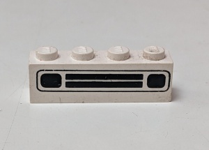 3010pb036u-1G Steen 1x4 met grill wit gebruikt *5V04-03