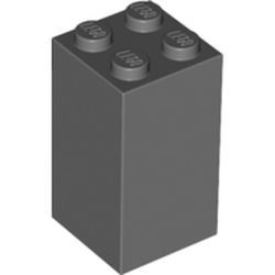 30145-85G Steen 2x2x3 grijs, donker (blauwachtig) gebruikt *1D001