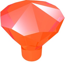 30153-18 Diamant transparant neonoranje NIEUW *1B051