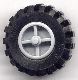 30190c01-86G Wiel voor trike met band offset (6015) grijs, licht (blauwachtig) gebruikt *5W000