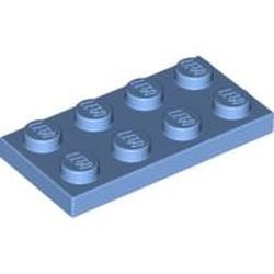 3020-42 Platte plaat 2x4 blauw, midden NIEUW *1B204