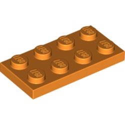 3020-4G Platte plaat 2x4 oranje gebruikt *1B365