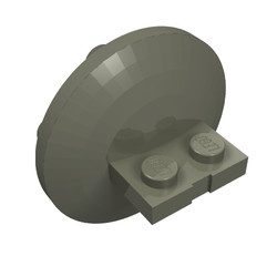 30209-10G Verbindingsplaat 1x2-4x4 rond donker, grijs (klassiek) gebruikt *6K1