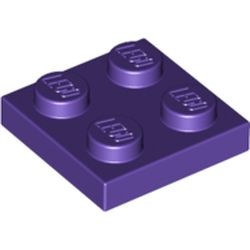 3022-89 Platte plaat 2x2 paars, donker NIEUW *1B199