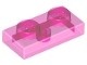 3023-50 Platte plaat 1x2 transparant, donkerroze NIEUW *1B170