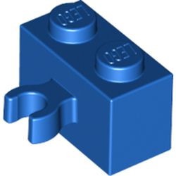 30237-7 Steen aangepast 1x2 met clip blauw NIEUW *1B039